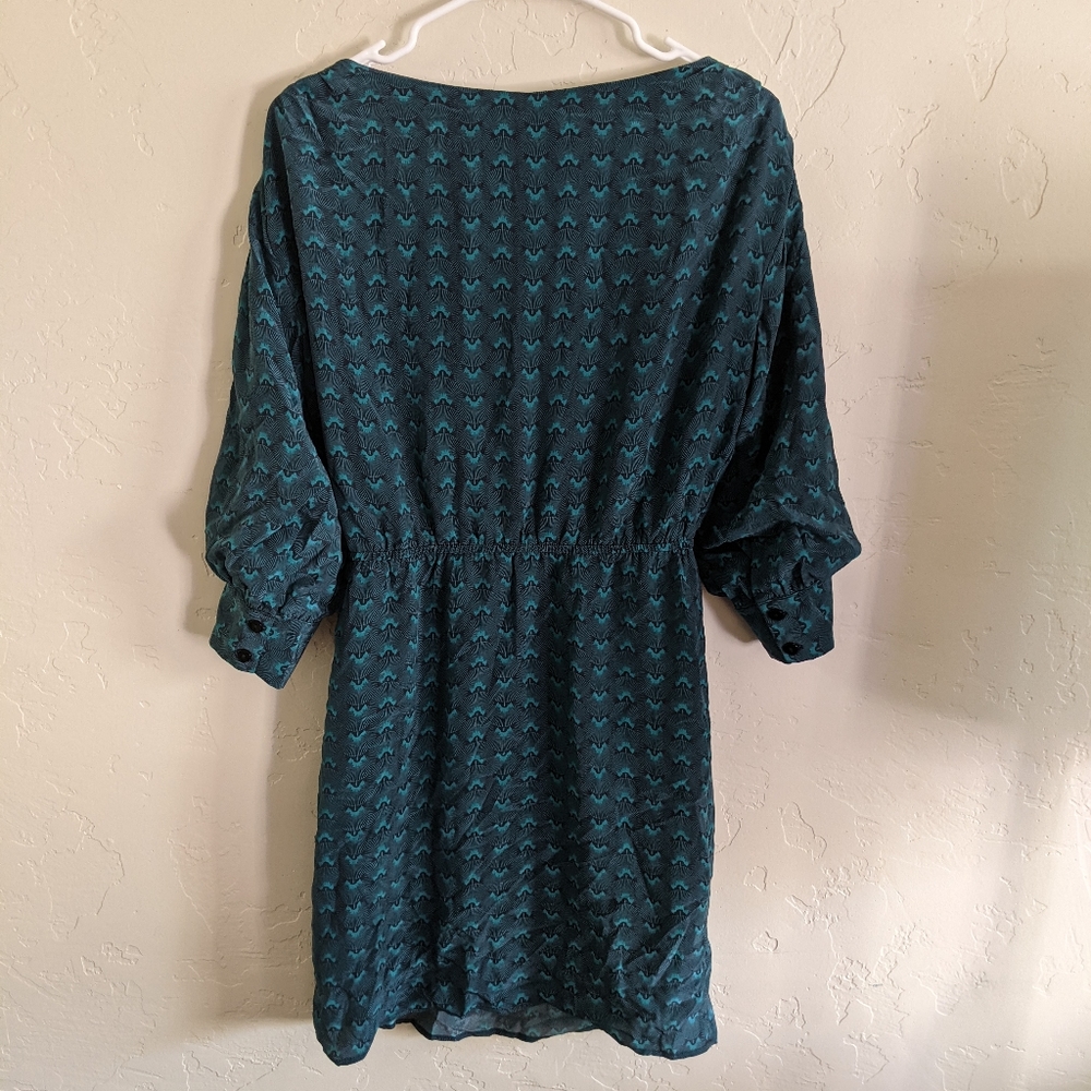 Amour Vert Arabella Silk Dress with Long Sleeves - Picture 6 of 8